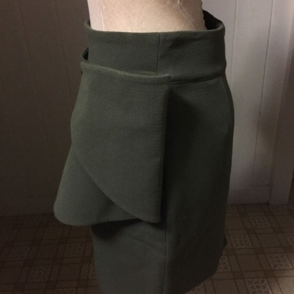 AQ AQ sz US 4 HELENA SKIRT Olive Green Bow - Picture 4 of 8